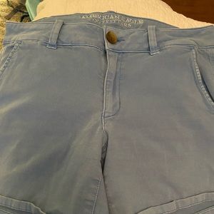 American eagle light blue shorts